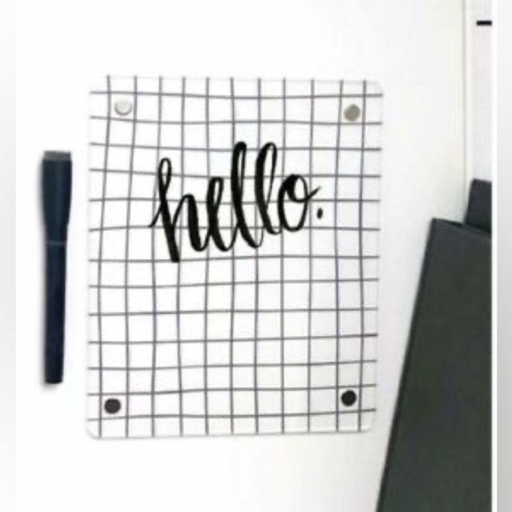 Magnetic Dry Erase Whiteboard Locker Marker Fridge Magnets Clear 7”X 8.5”